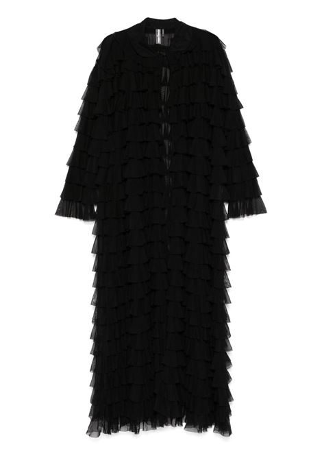 Black ruffled coat Norma kamali - women NORMA KAMALI | ST4244MSH03001